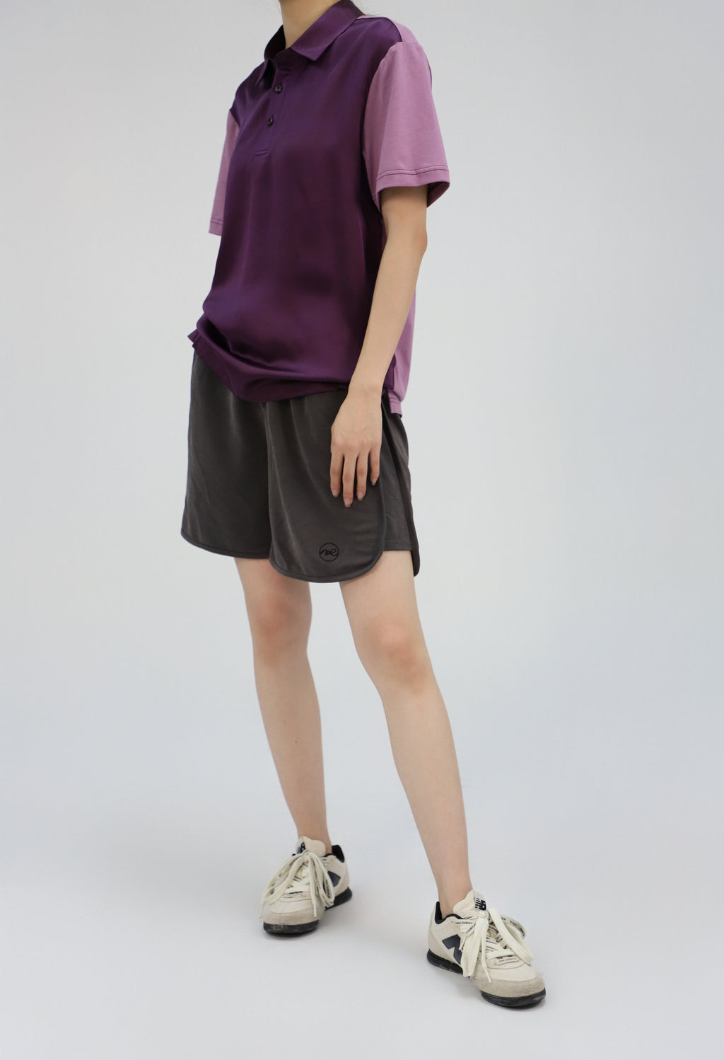 【Unisex】【Limited 17pcs】Xiangyun Silk × Cotton Color-block Short Sleeve Polo