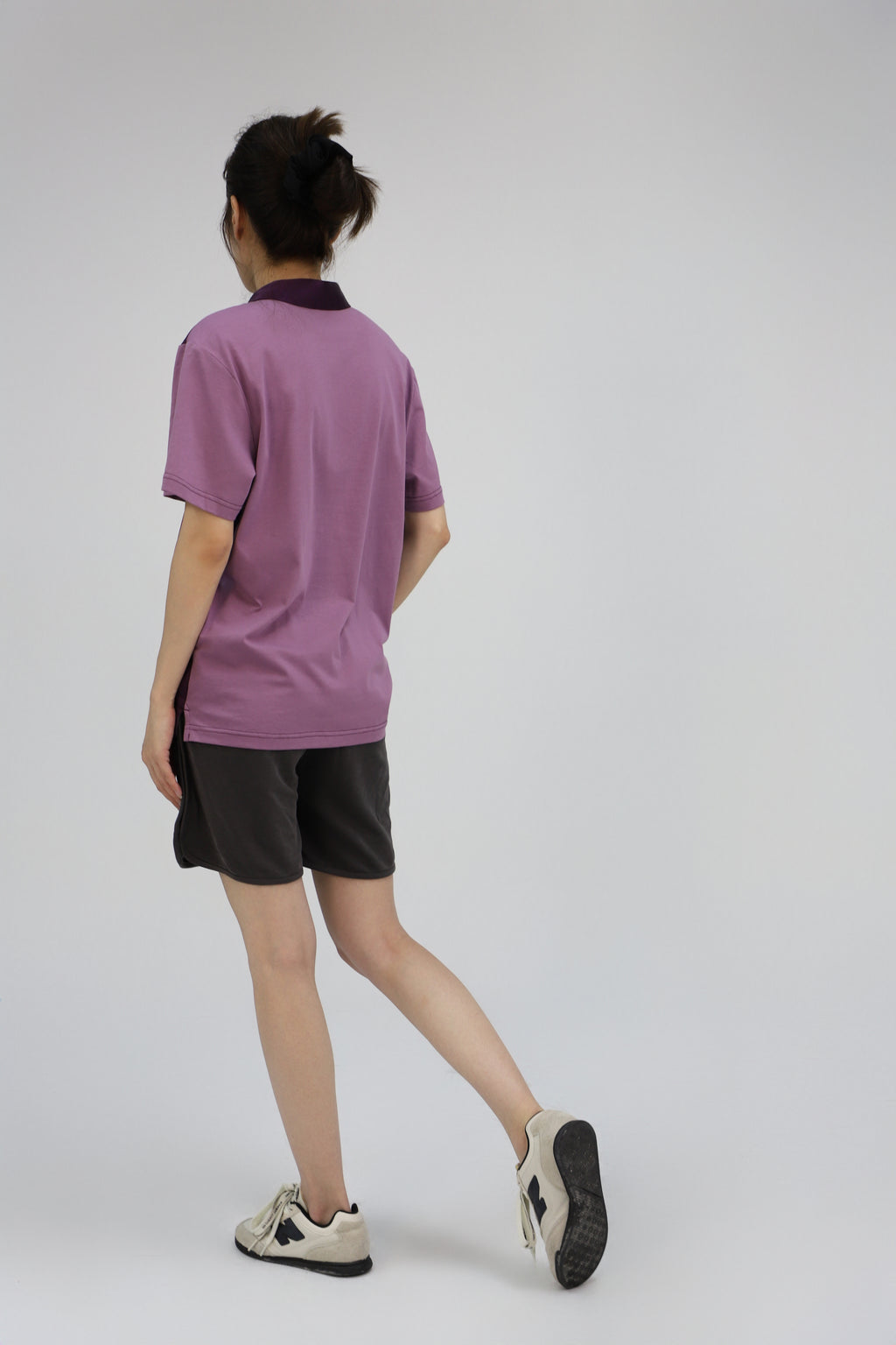 【Unisex】【Limited 17pcs】Xiangyun Silk × Cotton Color-block Short Sleeve Polo