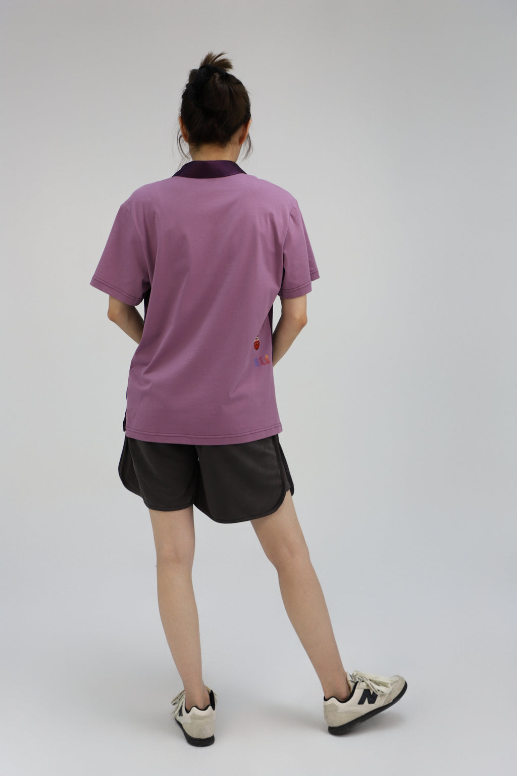 【Unisex】【Limited 17pcs】Xiangyun Silk × Cotton Color-block Short Sleeve Polo