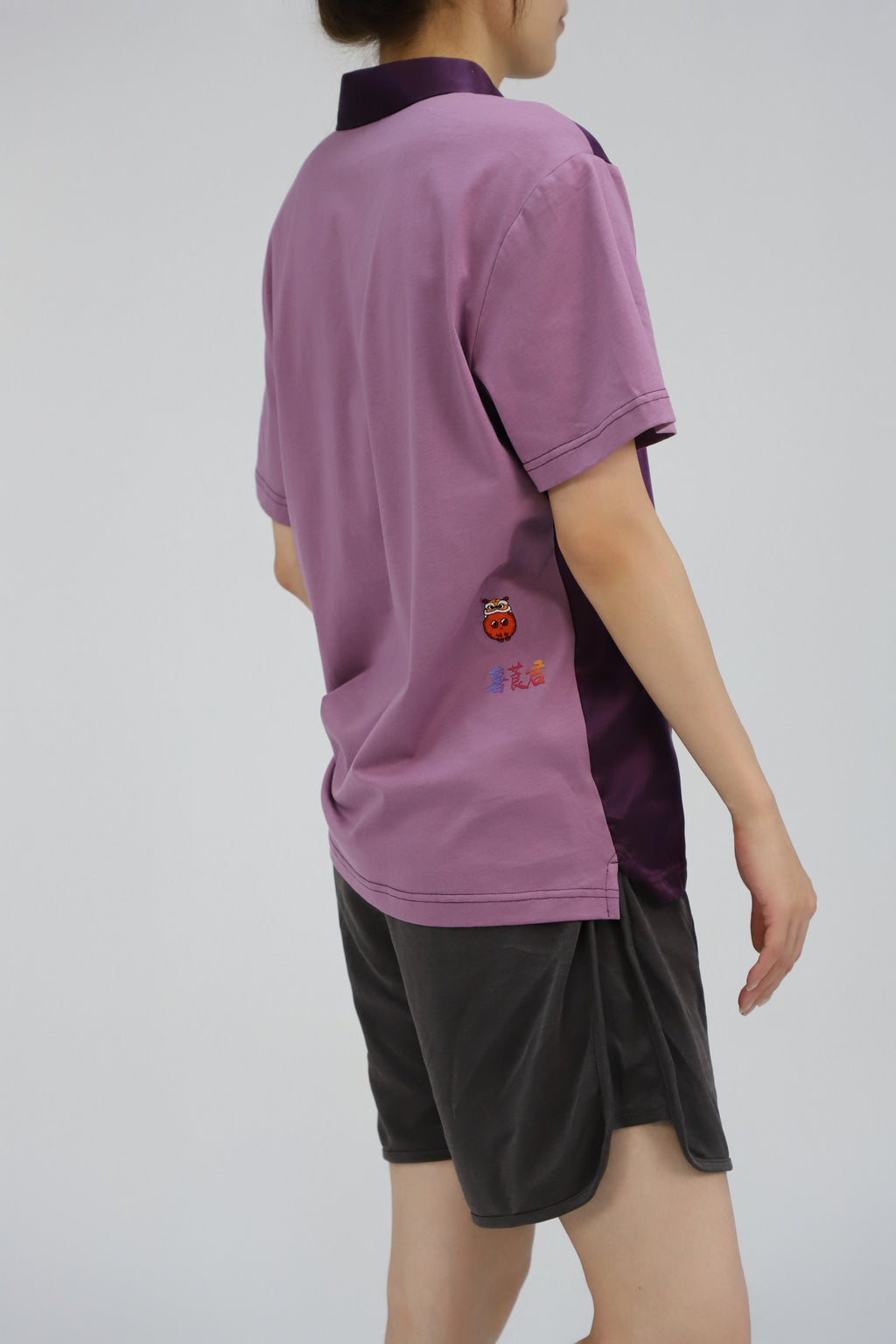 【Unisex】【Limited 17pcs】Xiangyun Silk × Cotton Color-block Short Sleeve Polo