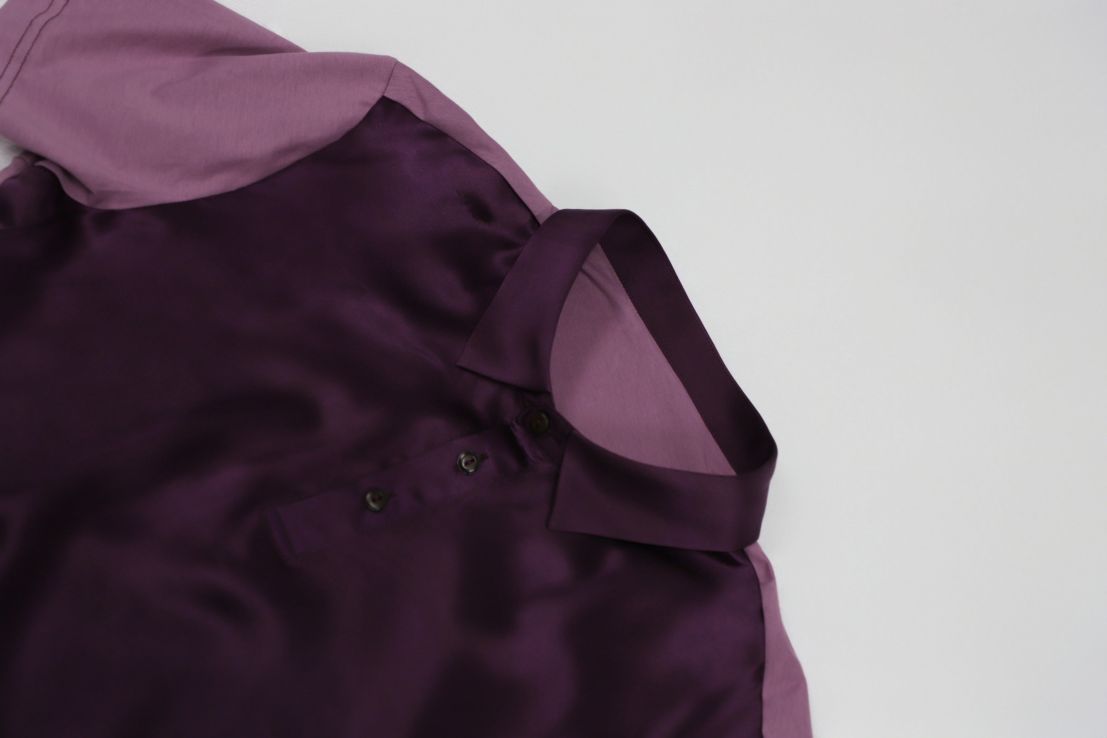 【Unisex】【Limited 17pcs】Xiangyun Silk × Cotton Color-block Short Sleeve Polo