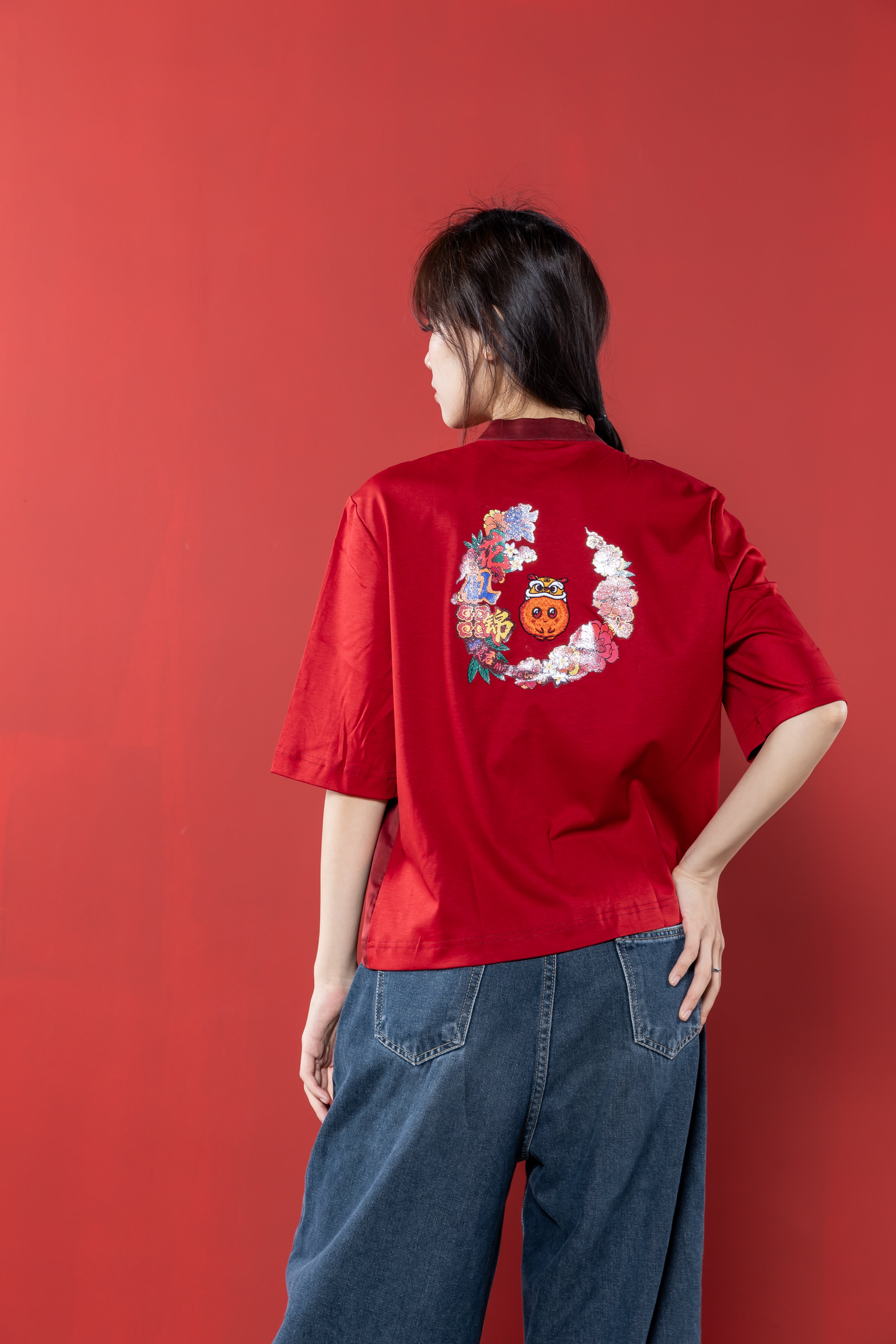 【Limited 14pcs】Xiangyun Silk Classic Mandarin collar Embroidered Top